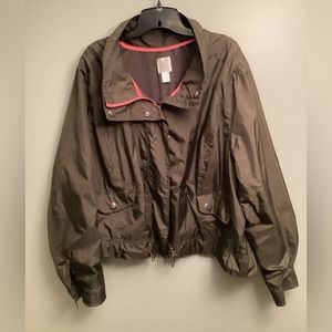 Lane Bryant olive green lightweight zip up jacket